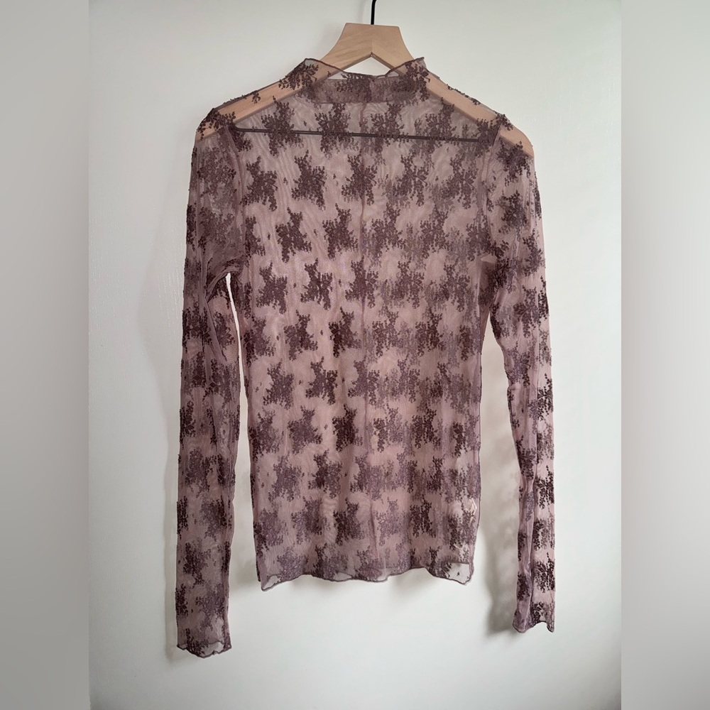 Free People Intimately Lady Lux Lace Top Women’s Size XL Tan/Mauve